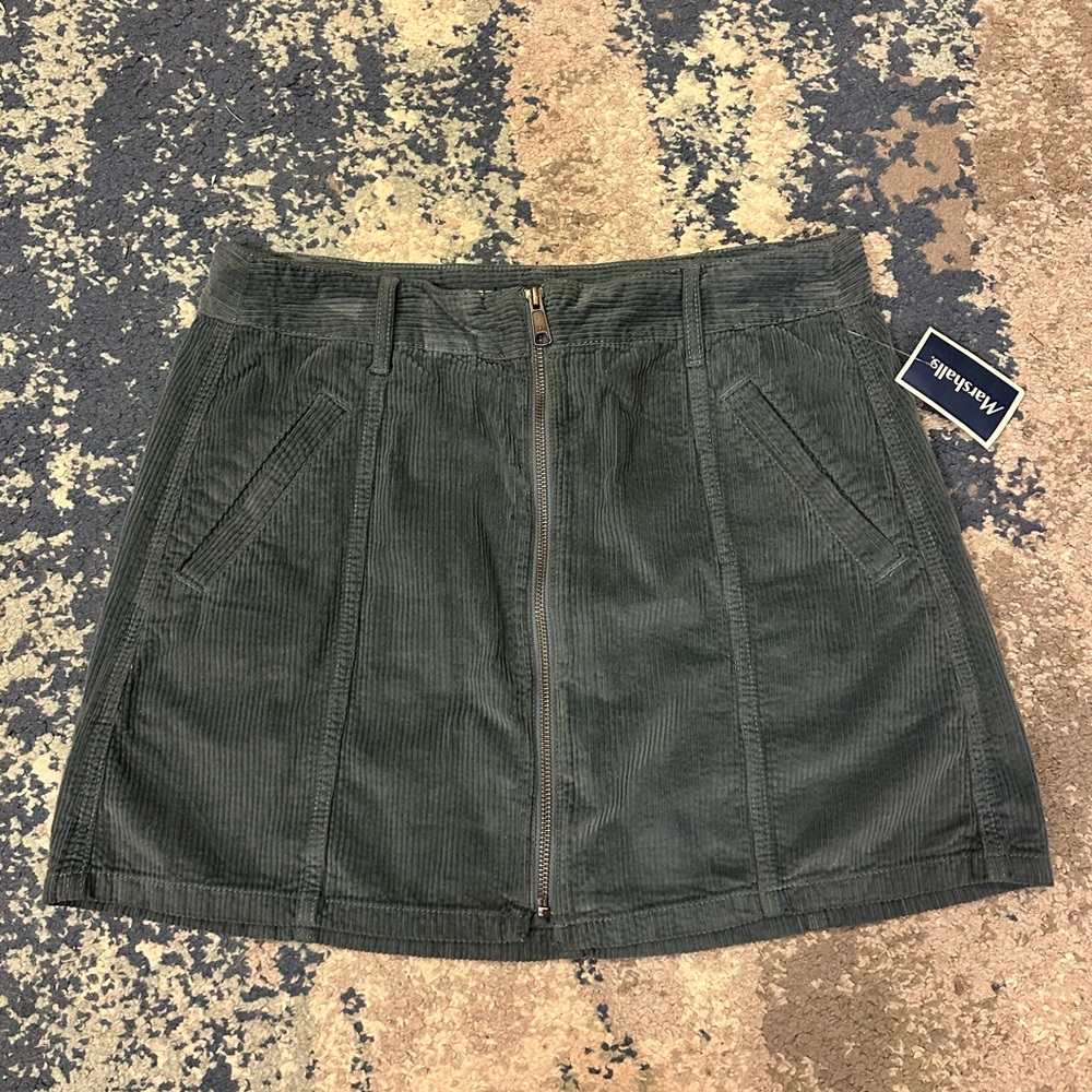 Blue Corduroy Skirt